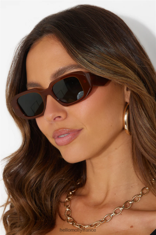 Hello Molly banbe les lunettes de soleil nina vert cacao accessoires 40222H10190