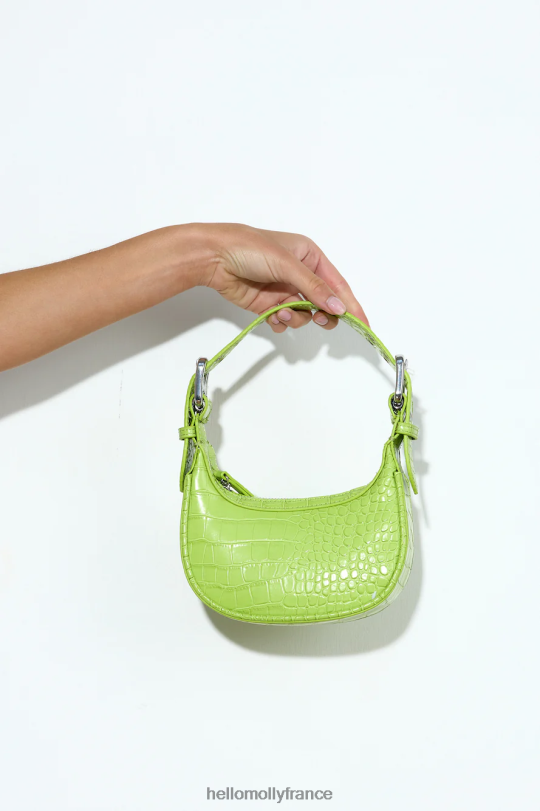 Hello Molly Billini iggy sac à bandoulière matcha vernis croco accessoires 40222H10153