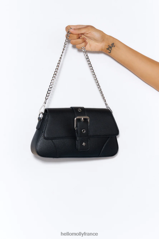 Hello Molly peta + jain sac maddy noir galet argent accessoires 40222H10163