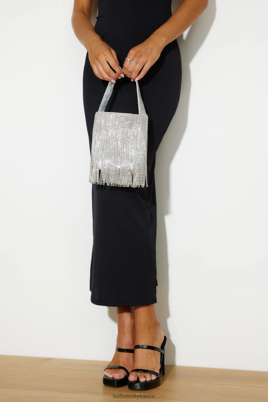 Hello Molly sac de diamants dégoulinant d\'argent accessoires 40222H10211