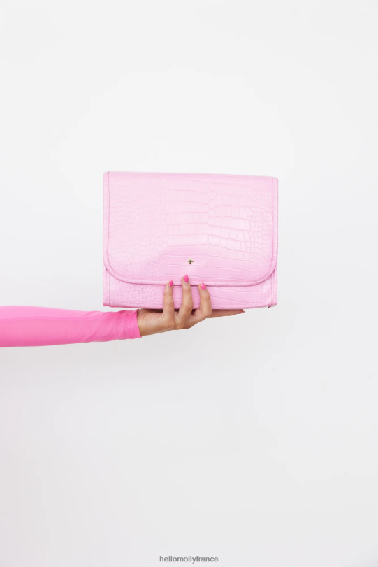Hello Molly sac de voyage peta et jain croco rose accessoires 40222H10259