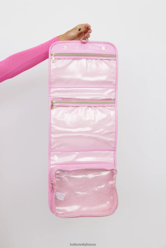 Hello Molly sac de voyage peta et jain croco rose accessoires 40222H10259