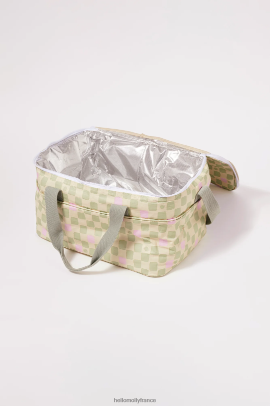 Hello Molly sunnylife grand sac isotherme damier crème sauge accessoires 40222H10138