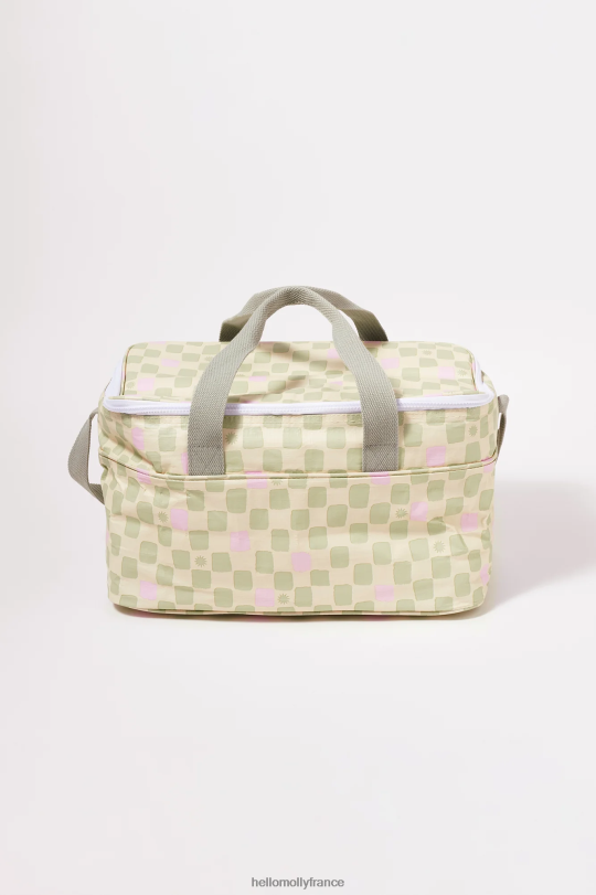 Hello Molly sunnylife grand sac isotherme damier crème sauge accessoires 40222H10138