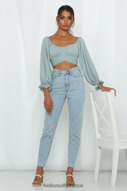 Hello Molly Lee High Moms Jeans bleu réel vêtements 40222H9773