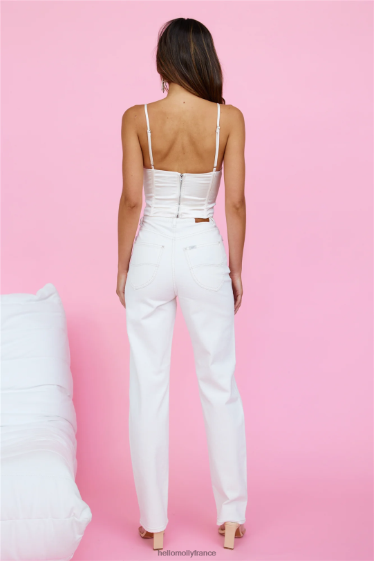 Hello Molly Lee High Straight 80 Jean Chanvre Eco Blanc vêtements 40222H9766