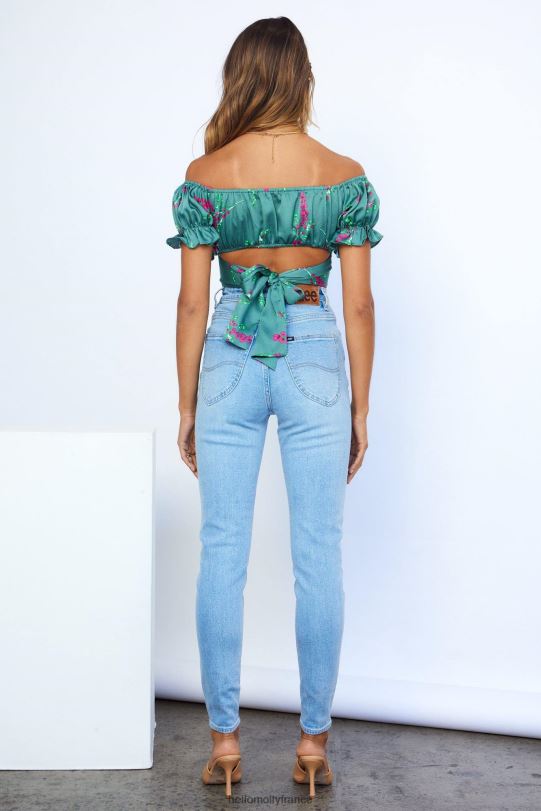 Hello Molly Lee Hourglass High licks - Jean court bleu optimal vêtements 40222H9781