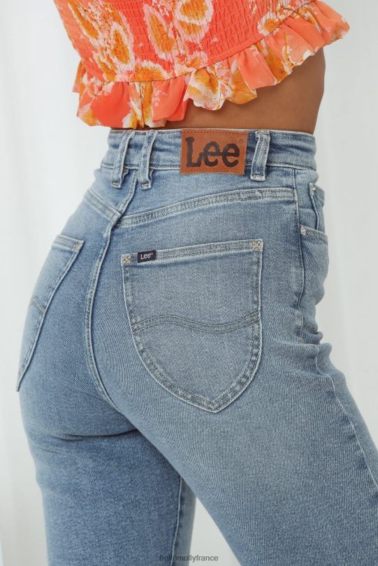 Hello Molly Lee Hourglass High licks jean court bleu gloire vêtements 40222H9784