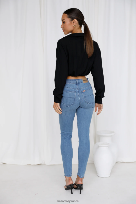 Hello Molly Riders by Lee - Jean skimmer taille mi-haute à la cheville - Destiny fade blue vêtements 40222H9769