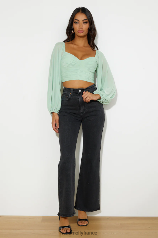 Hello Molly Riders by Lee - Jean évasé vintage noir vêtements 40222H9754