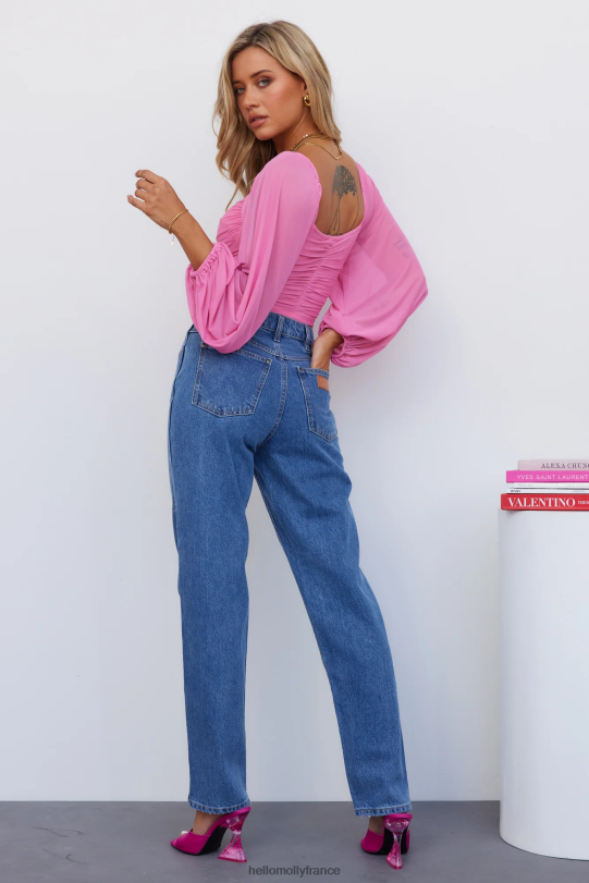 Hello Molly Wrangler - Cindy - Jean droit décontracté taille mi-haute vêtements 40222H9770