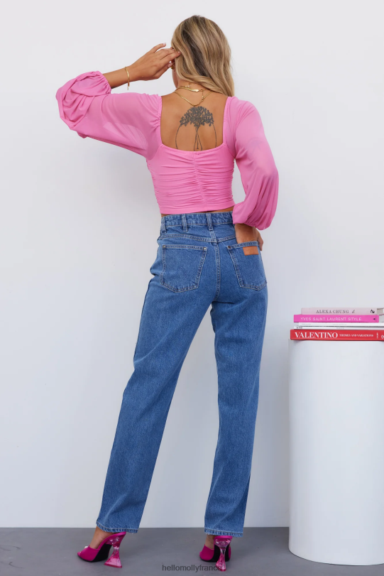 Hello Molly Wrangler - Cindy - Jean droit décontracté taille mi-haute vêtements 40222H9770