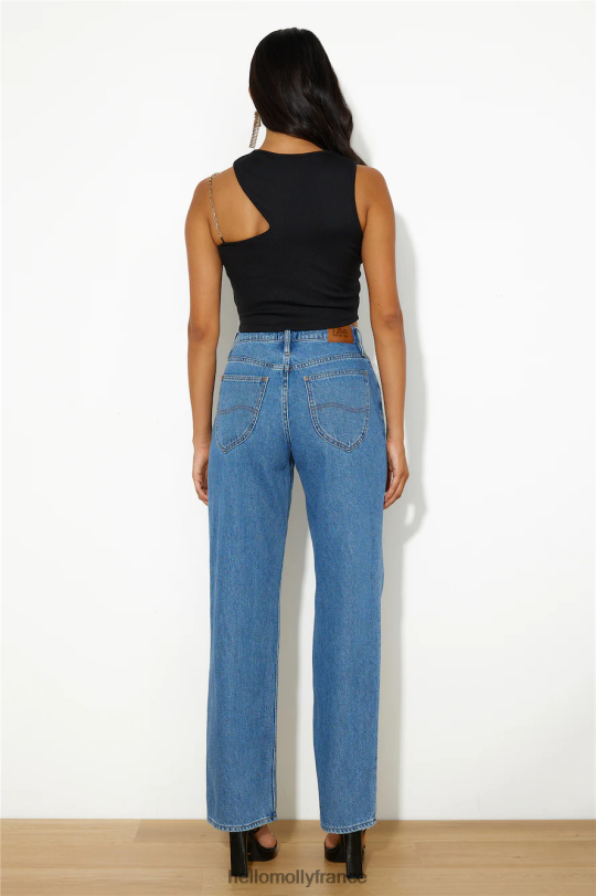 Hello Molly lee jean baggy mi-haut des années 90, saints bleus vêtements 40222H9757