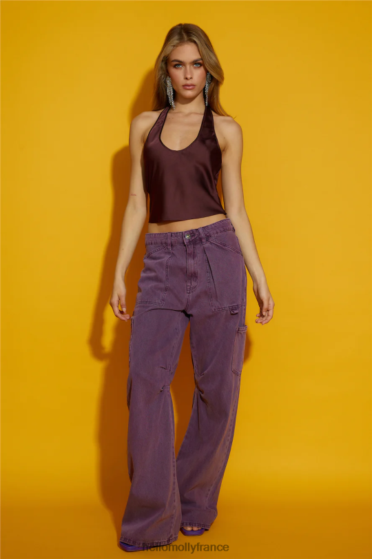 Hello Molly lionne miami vice jeans prune violet vêtements 40222H9763