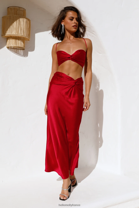 Hello Molly Keep Living grande jupe longue rouge vêtements 40222H9203