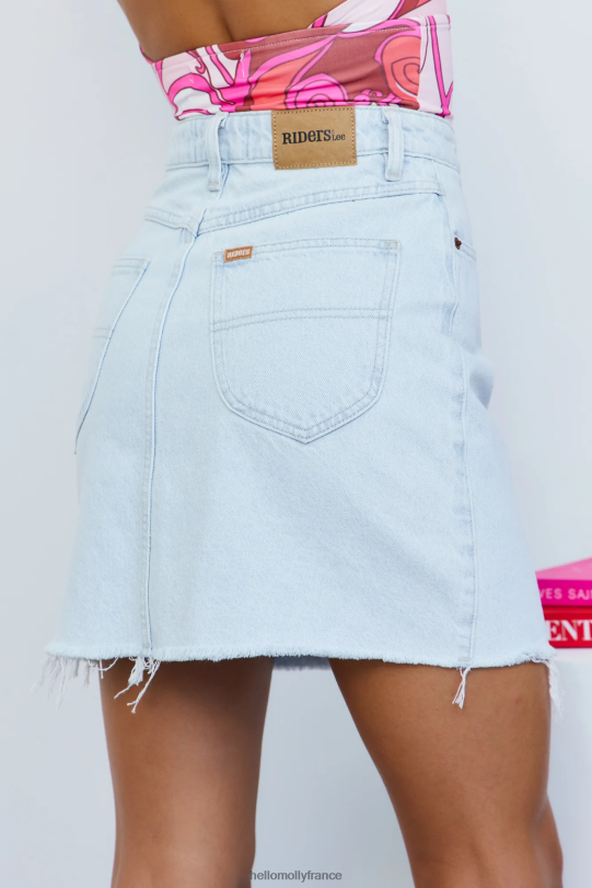 Hello Molly Riders by Lee - Jupe taille haute pour petite amie - Bleu sagesse vêtements 40222H9477