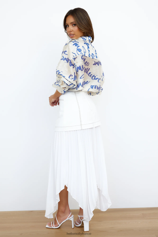 Hello Molly c/meo jupe midi plissée daydream blanc vêtements 40222H9577