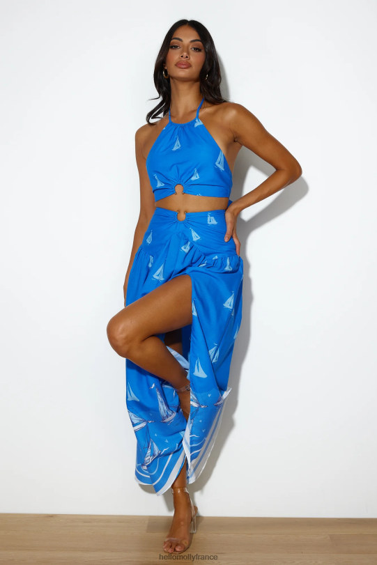 Hello Molly jupe longue boldest move bleu foncé vêtements 40222H9145