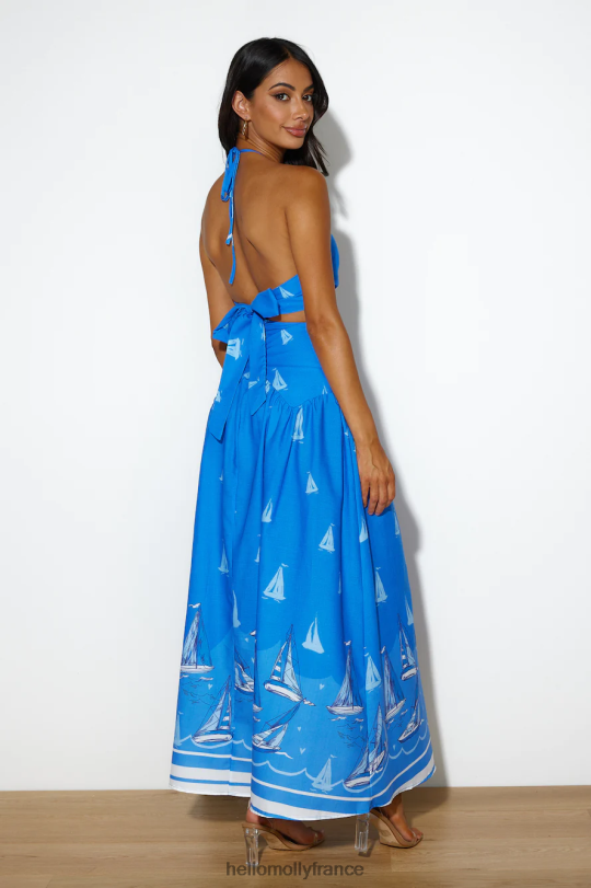 Hello Molly jupe longue boldest move bleu foncé vêtements 40222H9145