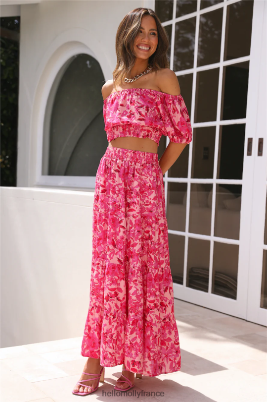 Hello Molly jupe longue d\'été pour fille aimante rose vêtements 40222H9649