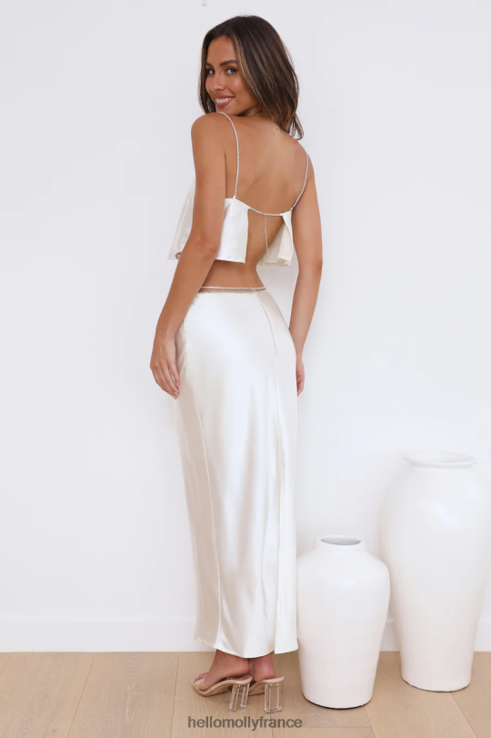 Hello Molly jupe longue luxe dream huître vêtements 40222H9634