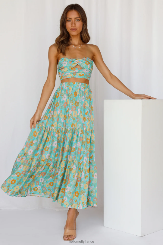 Hello Molly jupe longue si particulière vert vêtements 40222H9347