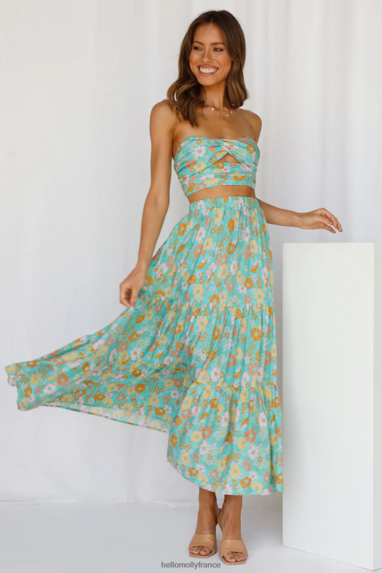 Hello Molly jupe longue si particulière vert vêtements 40222H9347