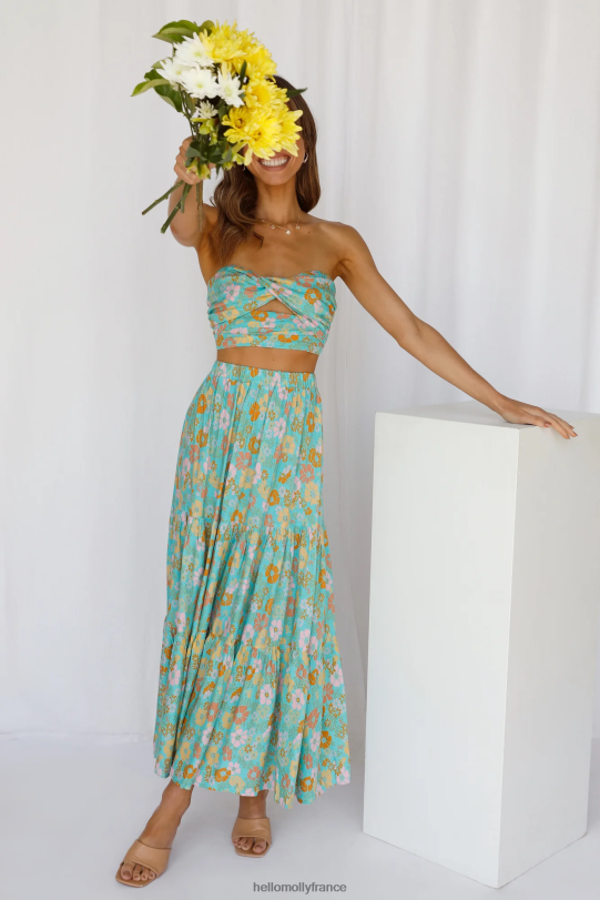 Hello Molly jupe longue si particulière vert vêtements 40222H9347