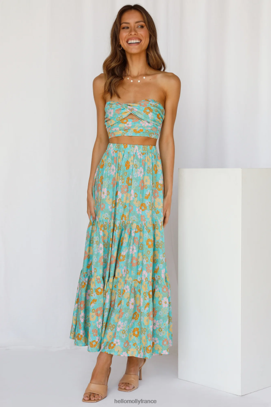 Hello Molly jupe longue si particulière vert vêtements 40222H9347