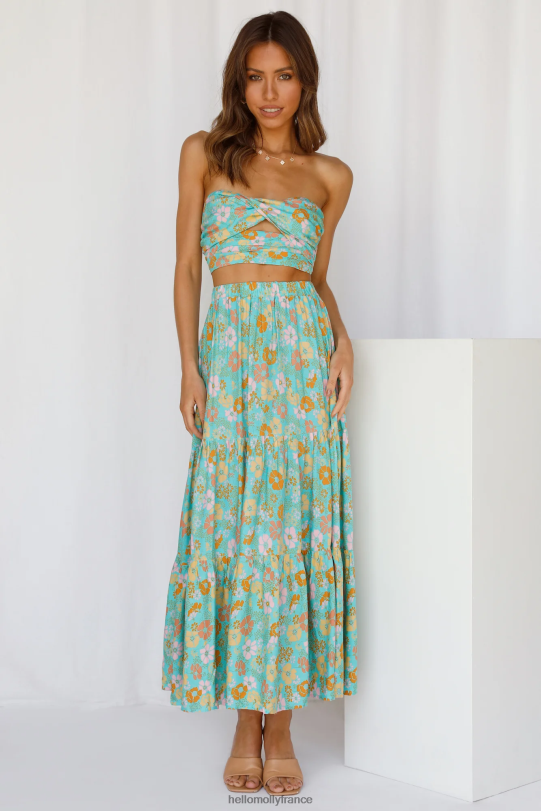 Hello Molly jupe longue si particulière vert vêtements 40222H9347