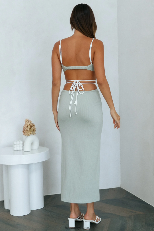 Hello Molly jupe longue vue du soleil vert vêtements 40222H9636