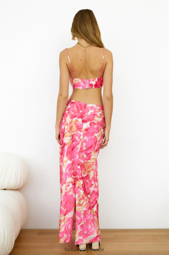 Hello Molly jupe midi cachée derrière tes yeux rose vêtements 40222H9654