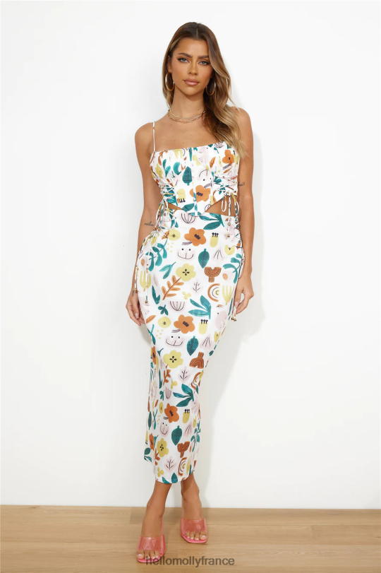 Hello Molly jupe midi smiley mood blanc vêtements 40222H9554