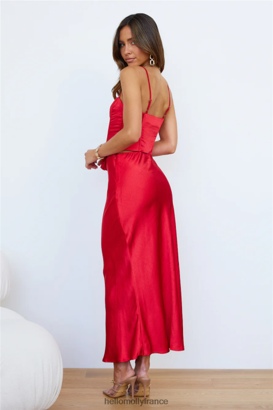 Hello Molly jupe midi trébuchée rouge vêtements 40222H9215