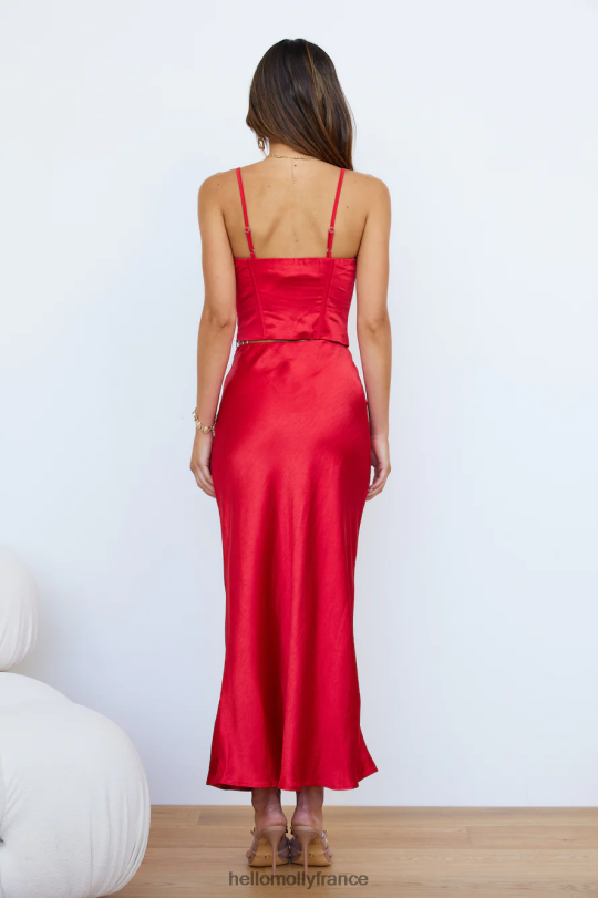 Hello Molly jupe midi trébuchée rouge vêtements 40222H9215