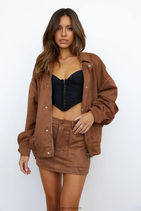 Hello Molly lionne miami vice mini jupe marron sépia vêtements 40222H9450