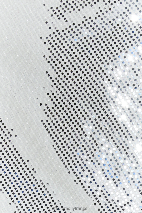 Hello Molly mini-jupe à sequins disco \'fit argent vêtements 40222H9403