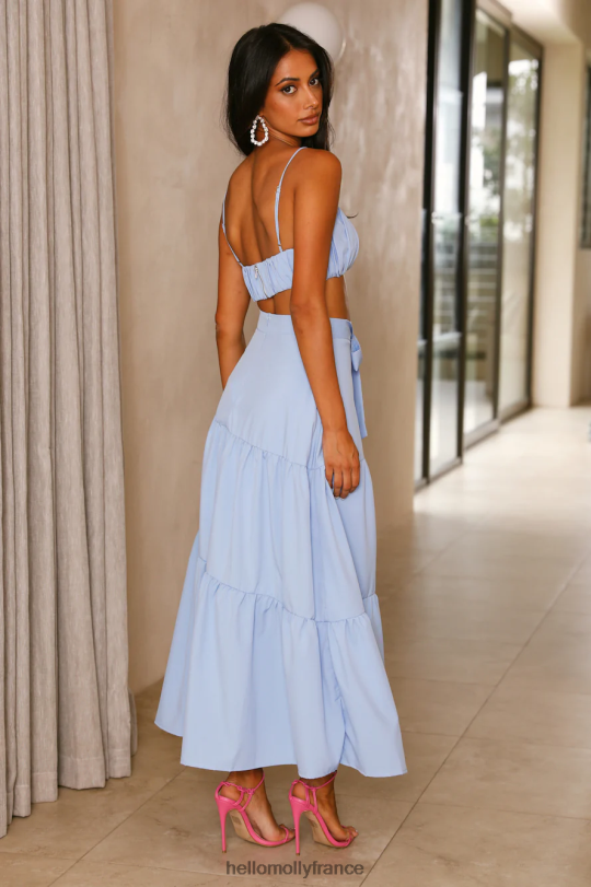 Hello Molly notre jupe longue du monde bleu vêtements 40222H9339