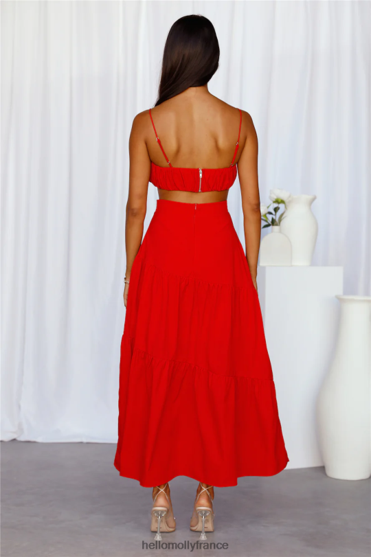 Hello Molly notre jupe longue du monde rouge vêtements 40222H9341