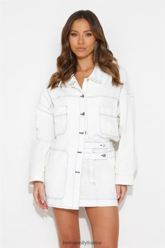 Hello Molly sortir mini jupe blanche vêtements 40222H9358