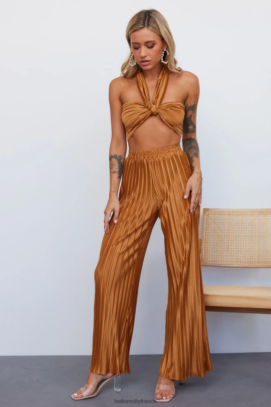 Hello Molly ensemble pantalon coeur bronze vêtements 40222H9134