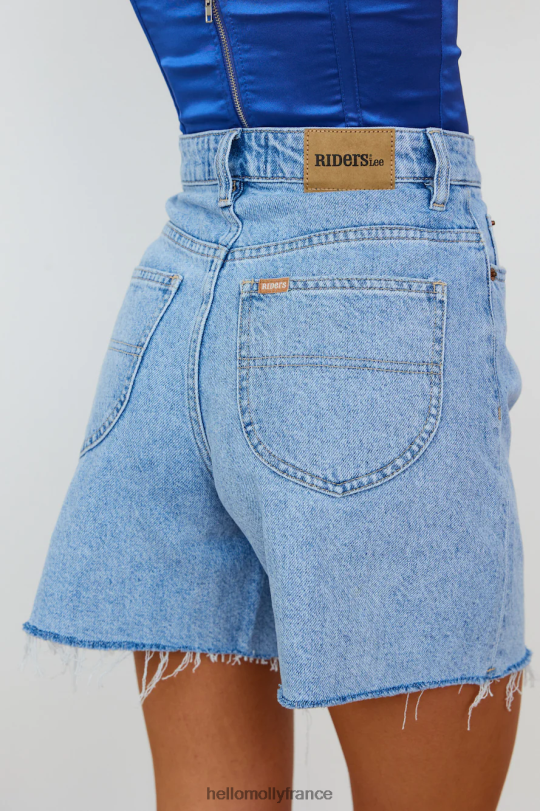 Hello Molly Riders by Lee Hi - Short large et décontracté bleu vintage vêtements 40222H9688