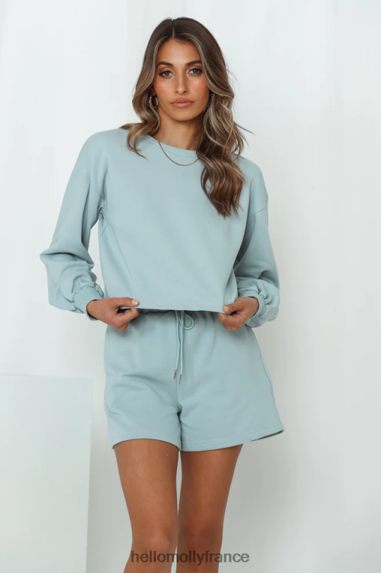 Hello Molly short d\'amant décontracté bleu oeuf de canard vêtements 40222H9141