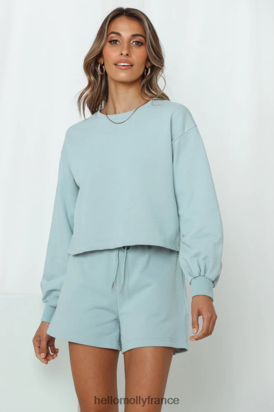 Hello Molly short d\'amant décontracté bleu oeuf de canard vêtements 40222H9141