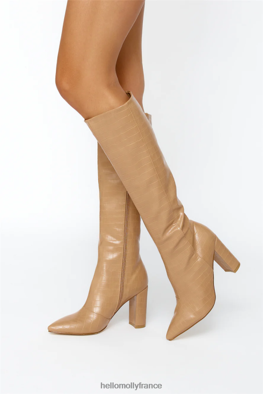 Hello Molly Billini Gibson bottes café croco chaussure 40222H10025