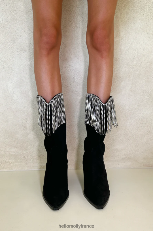 Hello Molly bottes billini arie en daim noir chaussure 40222H10031
