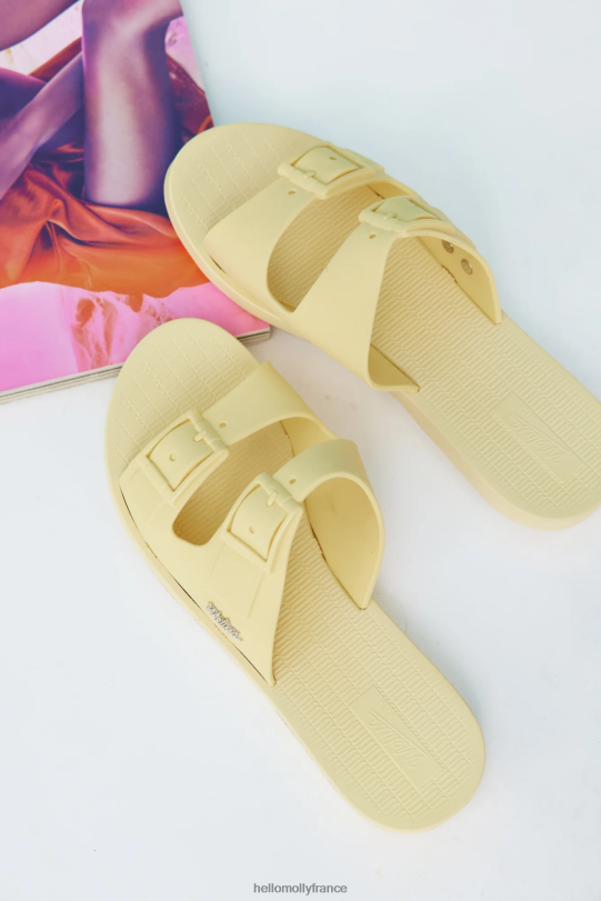 Hello Molly Melissa Sun Malibu claquettes jaunes chaussure 40222H9987