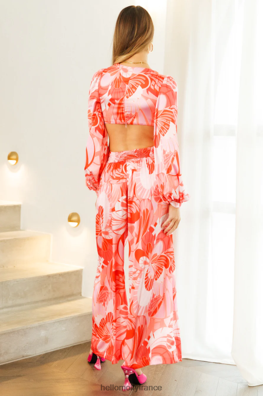 Hello Molly Combinaison bord des années 70 rose vêtements 40222H7757