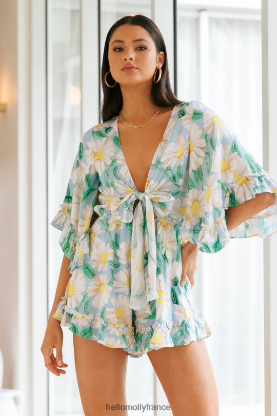 Hello Molly pensées de moi barboteuse bleue vêtements 40222H7860