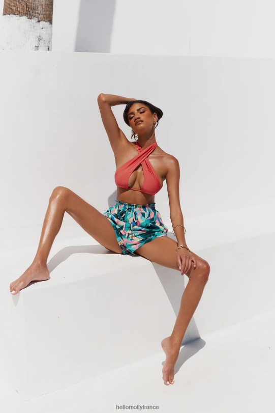 Hello Molly haut de maillot de bain corail d\'un océan à l\'autre vêtements 40222H10306